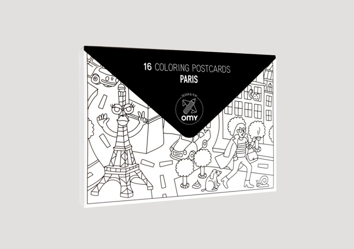 Cartes postales à colorier Paris - OMY