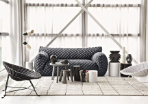 Canapé Nuvola 10 tissu 3D Anthracite - GERVASONI