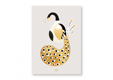 Affiche Gold Peacock - MICHELLE CARLSLUND