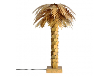Lampe de table palmier en laiton - HK LIVING