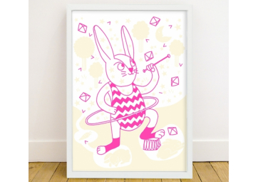Poster phosphorescent lapin - OMY