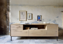 Meuble TV Whitebird en chêne - ETHNICRAFT