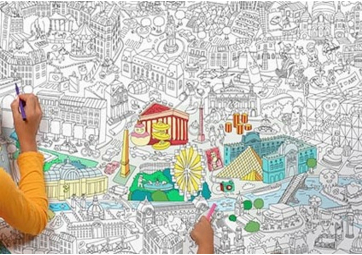 PARIS - Poster Géant à colorier - OMY