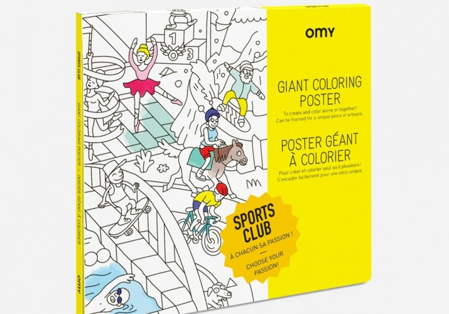 Poster à colorier Sport - OMY