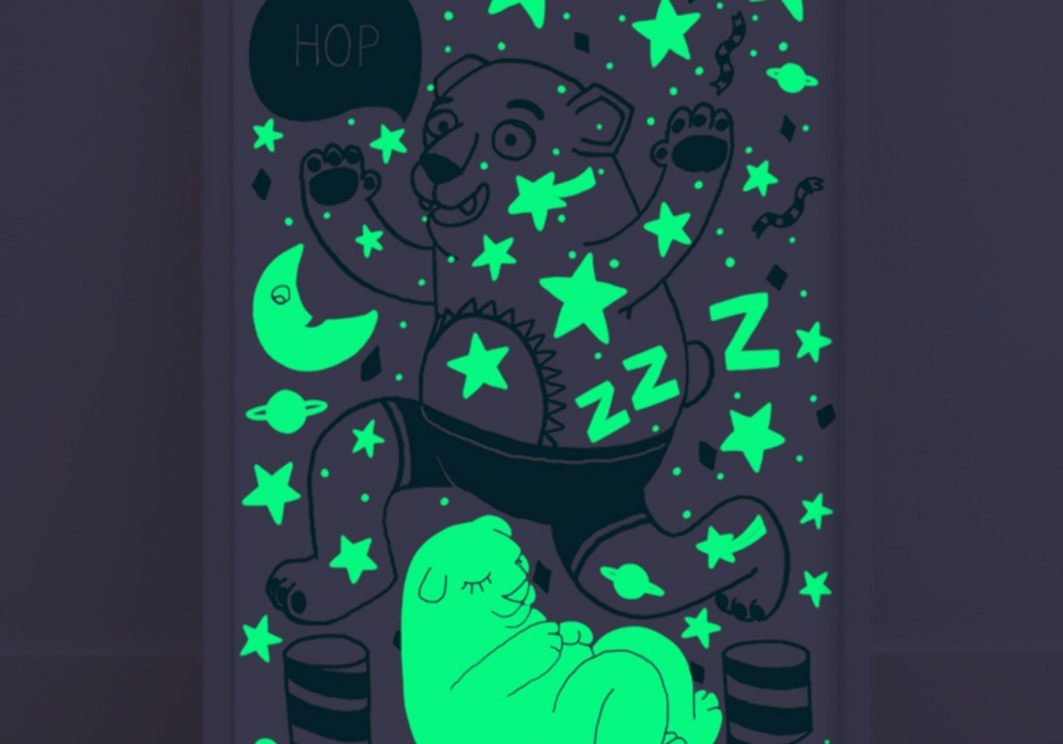 Poster Phosphorescent Grizzly - OMY