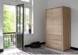 Penderie Shadow en chene - 3 portes / 2 tiroirs - ETHNICRAFT