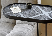 Plateau Slate Linear Squares Oblong - ETHNICRAFT