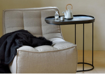 Desserte en métal et bois pour Plateau Oblong M - ETHNICRAFT