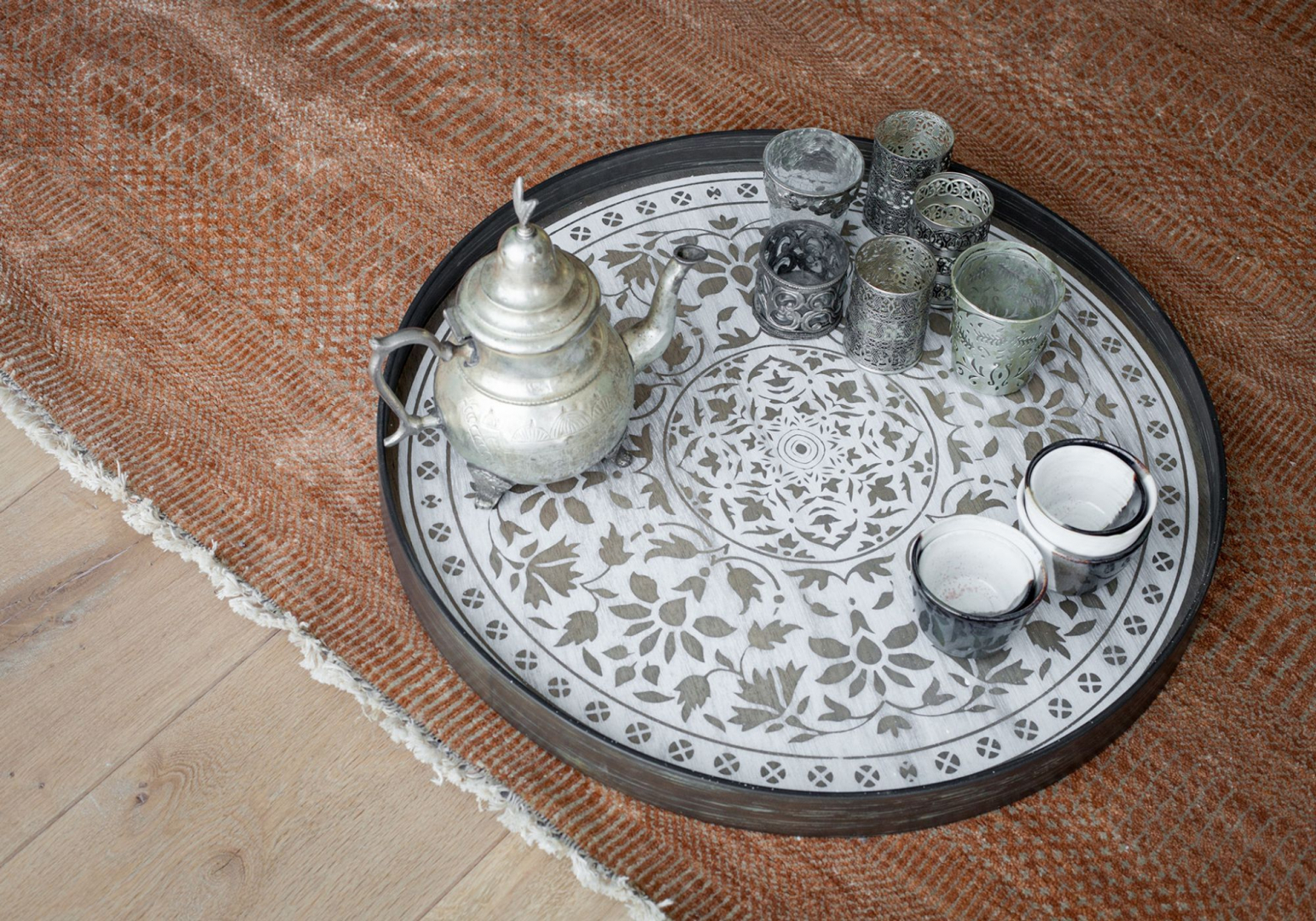 plateau white marrakech design - ethnicraft