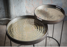 Plateau Gold Beads miroir large - ETHNICRAFT