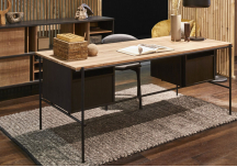 Bureau Oscar en teck 2 tiroirs - ETHNICRAFT