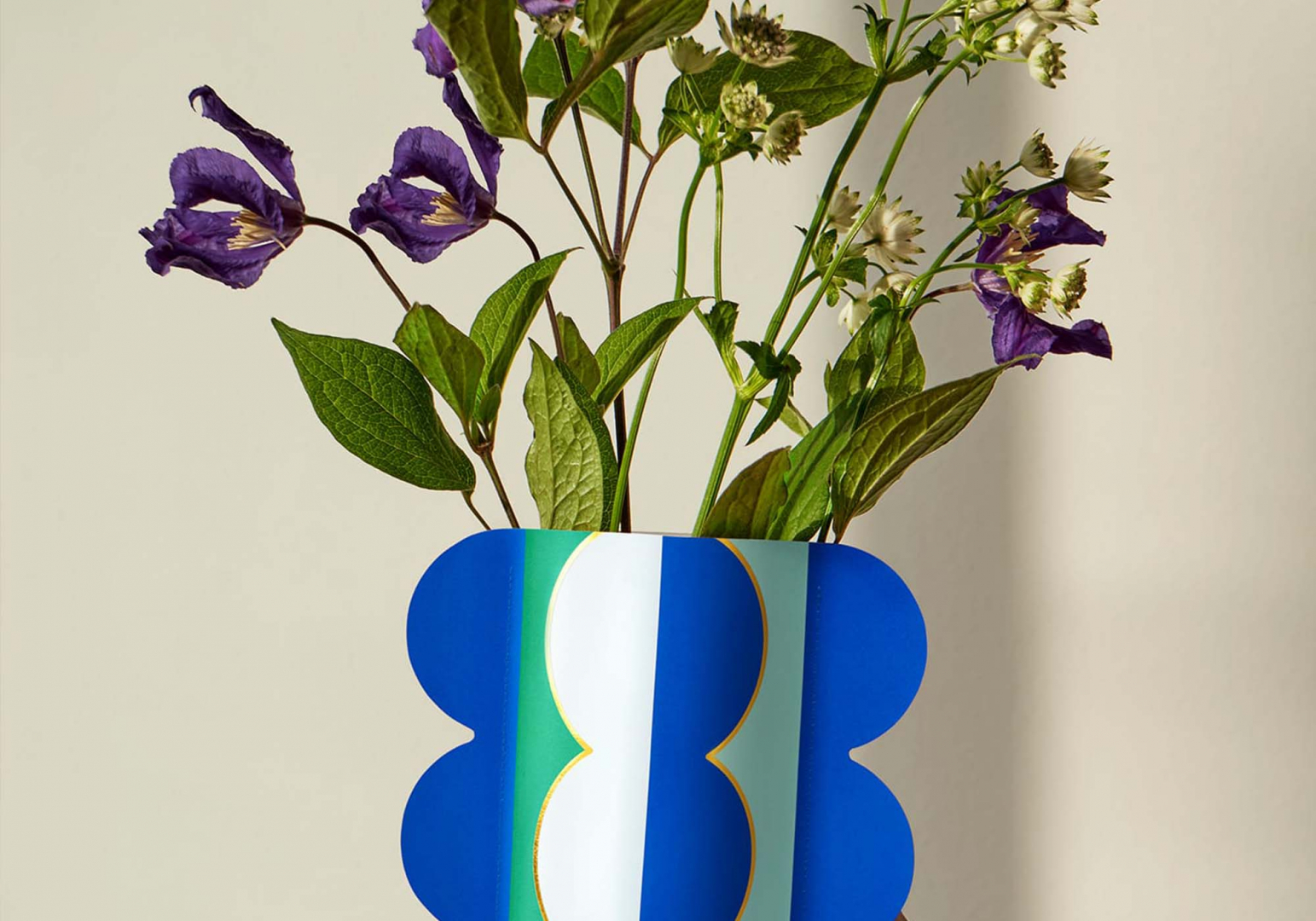 Vase design en papier Riviera Wave - OCTAEVO