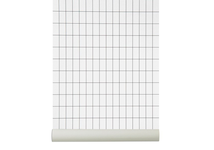 Papier peint Grid Blanc - FERM LIVING