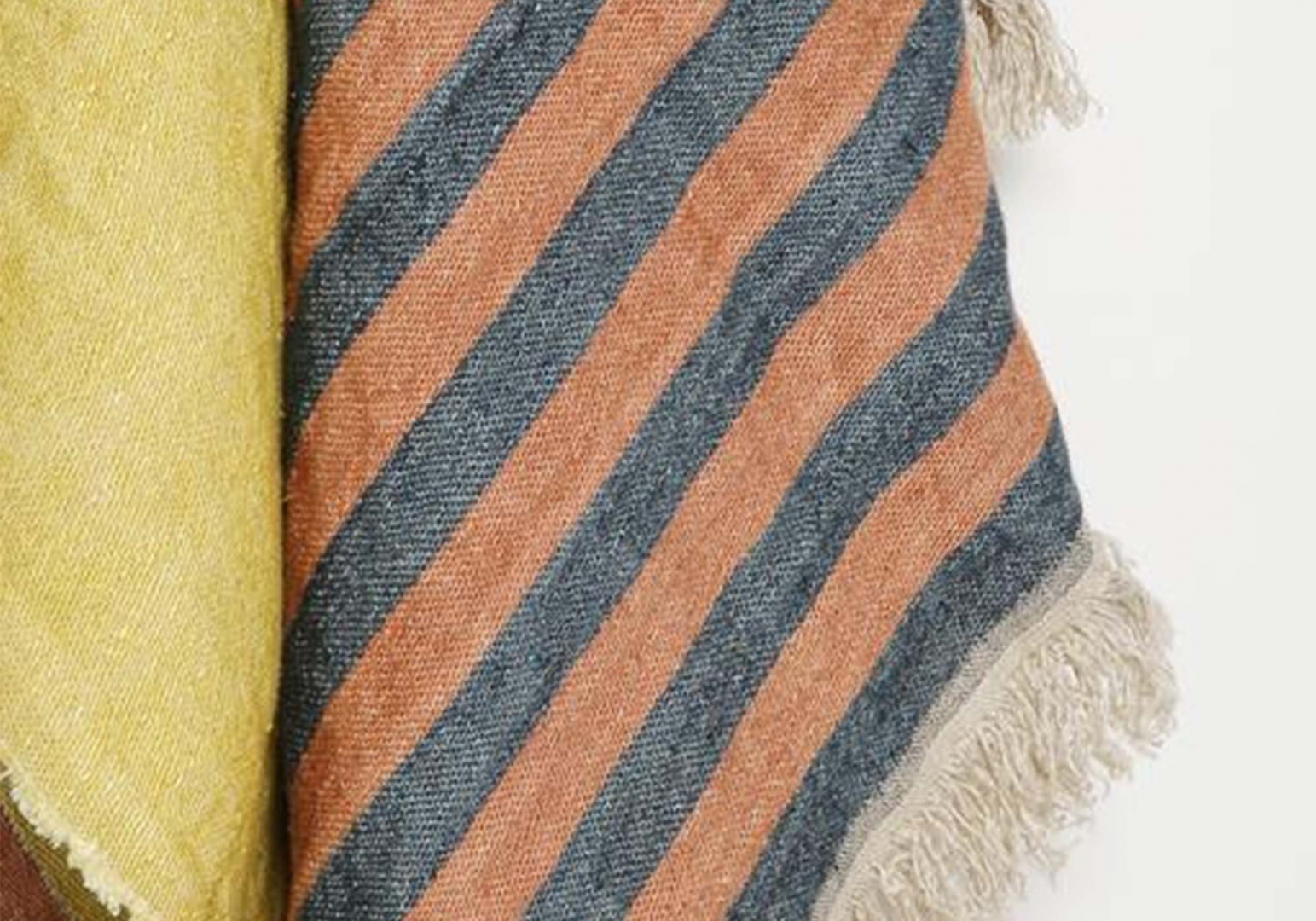 The Belgian Towel Fouta red earth stripe - LIBECO