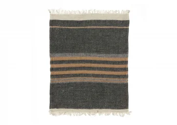 The Belgian Towel Fouta Black stripe - LIBECO