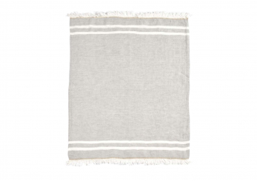 The Belgian Towel Fouta Gray stripe - LIBECO