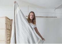 The Belgian Towel Fouta Gray stripe - LIBECO