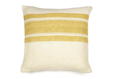 Coussin The Belgian Pillow Mustard stripe - LIBECO
