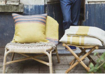 Coussin The Belgian Pillow Red earth stripe - LIBECO