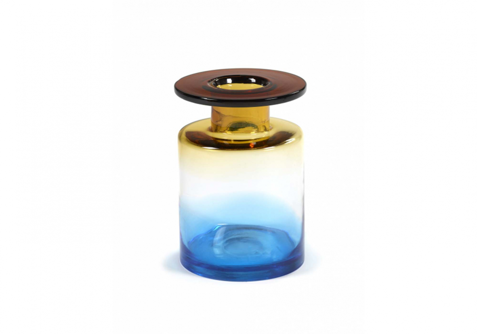 Vase Wind & Fire design bleu ambre  - SERAX