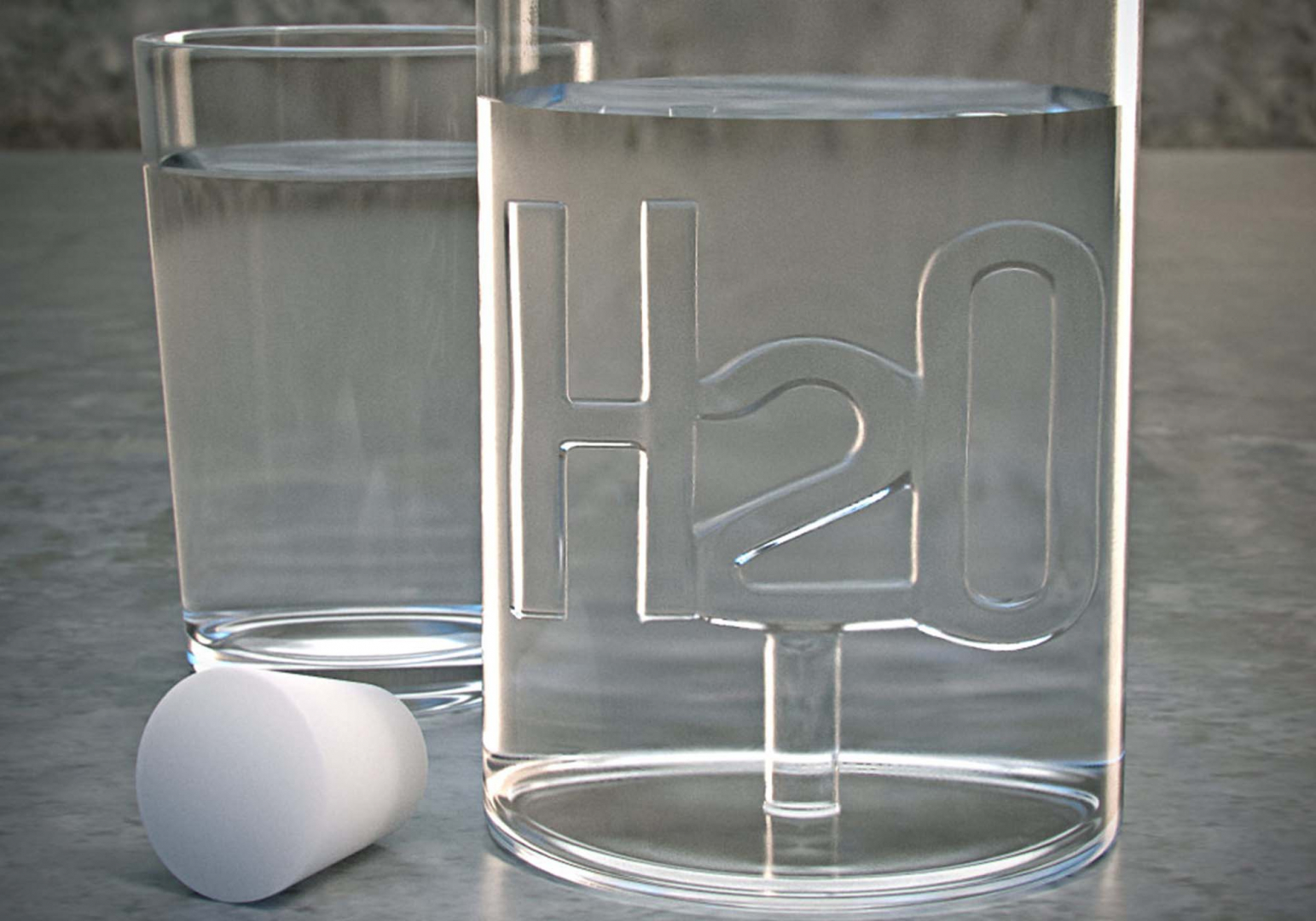Bouteille H2O design - SERAX