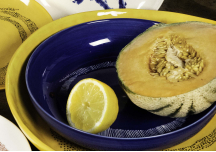 Assiette haute lapis lazuli stripes blanc Feast Ottolenghi - SERAX