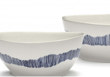Bol S blanc stripes bleu Feast Ottolenghi - SERAX