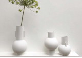 Vase White mat L - HK LIVING