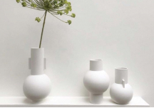 Vase White mat L - HK LIVING