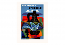 Affiche Air France / Chili A118 - SALAM EDITIONS