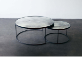 Set de 2 Tables basses en métal Charcoal Nesting - ETHNICRAFT