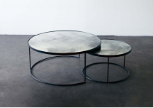 Set de 2 Tables basses en métal Charcoal Nesting - ETHNICRAFT