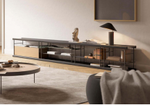 Meuble TV Bost en métal et noyer - TREKU