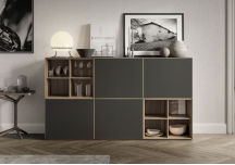 Buffet Lauki en noyer et graphite - TREKU