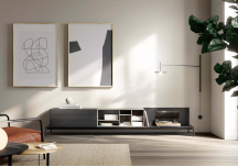 Meuble TV Lauki en kai black et module vison - TREKU