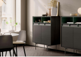 Buffet Aura en kai black et modules en moss - TREKU