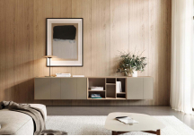 Buffet Mural Lauki en tobacco et onyx - TREKU