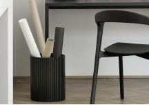 Corbeille à Papier Roller Max en acajou - ETHNICRAFT