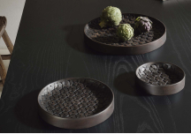 Lot de 3 Corbeilles Tampa en acajou - ETHNICRAFT