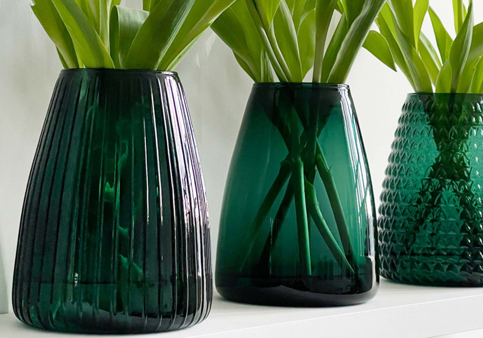 Vase Dim Stripe light green large - XLBOOM