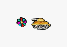 Broches "Tank + fleur" - MACON & LESQUOY