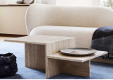 Table basse Distinct en Travertin - FERM LIVING