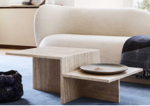 Table basse Distinct en Travertin - FERM LIVING