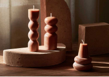 Lot de 3 Bougies Terracotta - Torno amber - FERM LIVING