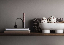 Bougeoir Balance black brass - FERM LIVING