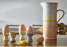 Lot de 4 Coquetiers 70s Ceramics taurus - HK LIVING