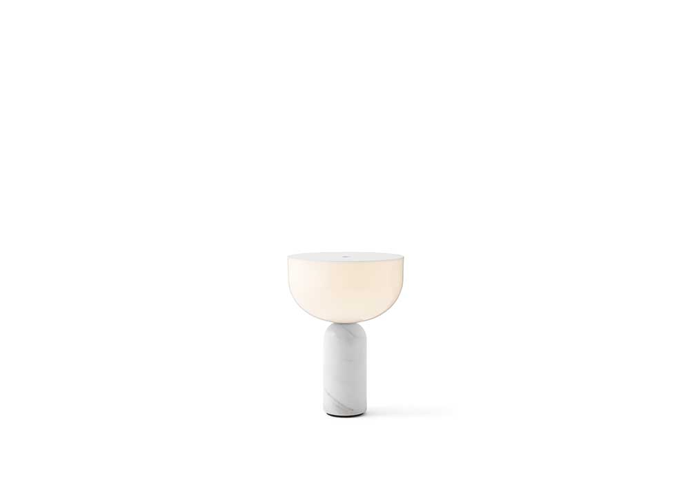 Lampe nomade Kizu white marble - NEW WORKS