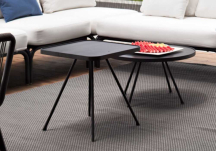 Table basse en Aluminium anthracite 45x45 Attol - OASIQ