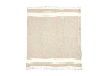 The Belgian Towel Fouta Flax stripe - LIBECO