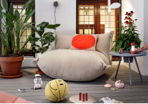 Fauteuil Bonbaron sherpa ecru - FATBOY